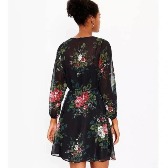 Sheer floral LOFT mini dress - Picture 4 of 4